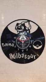 Pokemon Bulbasaur Themed Record Clock