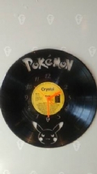 Pokemon Pikachu Vinyl Record Clock