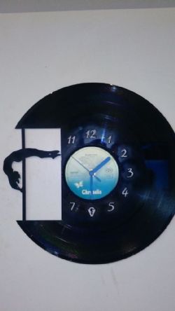 Pole Dancing Vinyl Record Clock