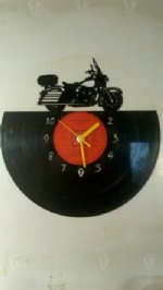 Police Motor Bike Vinyl Record Clock