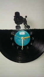 Poodle Dog Vinyl Record Clock