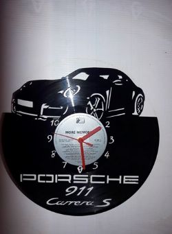 Porshe 911 Carrera Car Vinyl Record Clock