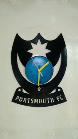 Portsmouth FC 2 Vinyl Record Clock