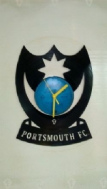 Portsmouth FC 2 Vinyl Record Clock