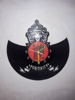 Positivity Lion Music Vinyl Record Clock