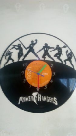 Power Rangers Vinyl Record Clock
