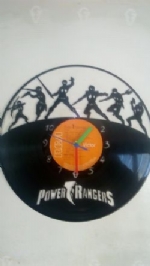 Power Rangers Vinyl Record Clock
