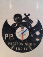 Preston North End F.C. Themed Vinyl Record Clock