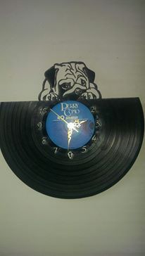 Pug Dog Vinyl Record Clock