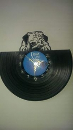 Pug Dog Vinyl Record Clock
