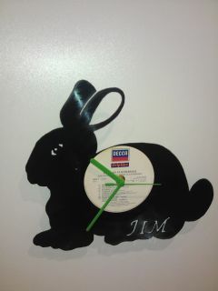 Bunny Rabbit Vinyl Record Clock