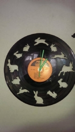 Rabbits Vinyl Record Clock
