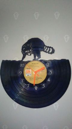 Raccoon Vinyl Record Clock