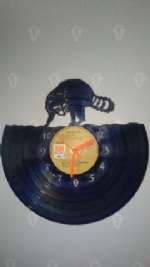 Raccoon Vinyl Record Clock