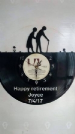 Custom Retirement Vinyl Record Clock