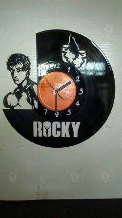 Rocky Vinyl Record Clock