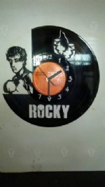 Rocky Vinyl Record Clock