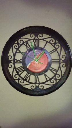 Roman Numerals Vinyl Record Clock