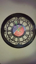 Roman Numerals Vinyl Record Clock