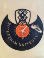 Rotherham United Fc Football Themed Vinyl Record Clock