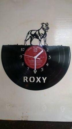 Custom Dog With Name Vinyl Record Clock