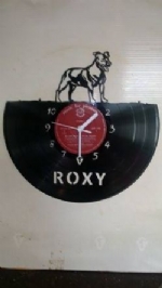 Custom Dog With Name Vinyl Record Clock