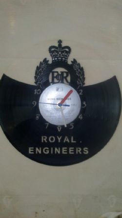 Royal Engineers Vinyl Record Clock