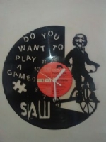 Saw Vinyl Record Clock