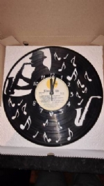 Saxophone Player Themed Record Clock