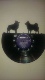 Schipperke Dog Vinyl Record Clock