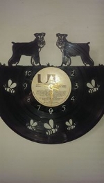 Schnauzer Dog Vinyl Record Clock