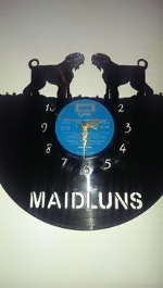 Giant Schnauzer 2 dogs Vinyl Record Clock