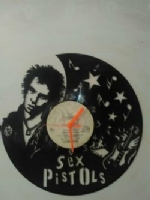 Sex Pistols Themed Vinyl Record Clock