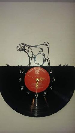 Shar Pei Dog Vinyl Record Clock