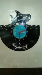 Shark Vinyl Record Clock
