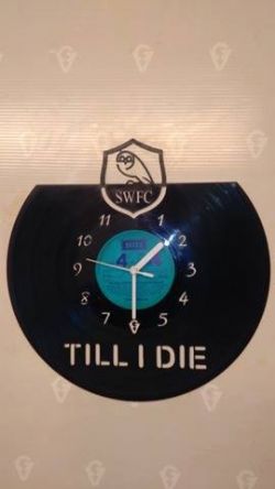 Sheffield Wednesday FC Vinyl Record Clock
