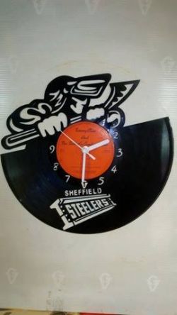 Sheffield Steelers Vinyl Record Clock