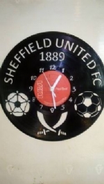 Sheffield United Fc Vinyl Record Clock