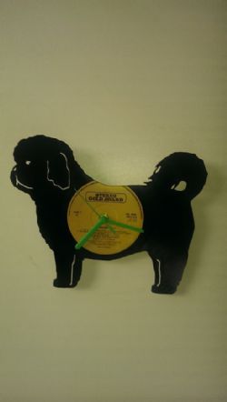 Shi Tsu Full Dog Vinyl Record Clock