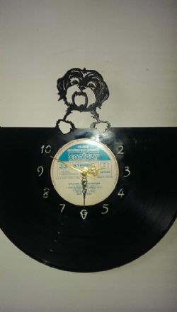 Shih Tzu Vinyl Record Clock