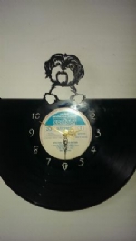 Shi Tsu Dog Vinyl Record Clock