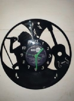 Girl Singer And Guitar Themed Vinyl Record Clock