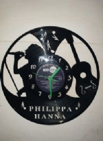 Singer and Guitar Themed Vinyl Record Clock