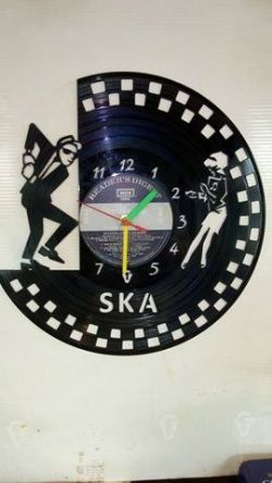 Ska Boy And Girl Vinyl Record Clock