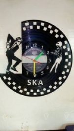 Ska Boy And Girl Vinyl Record Clock