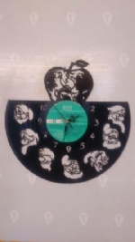 Snow White Vinyl Record Clock