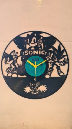 Sonic The Hedgehog Themed Record Clock