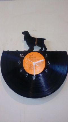 Cocker Spaniel Dog Vinyl Record Clock