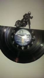 Speedway Motor Bike Racing Vinyl Record Clock