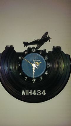 Spitfire Vinyl Record Clock